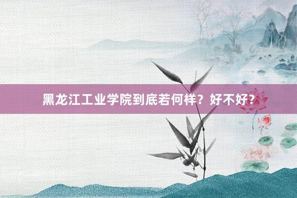 黑龙江工业学院到底若何样？好不好？