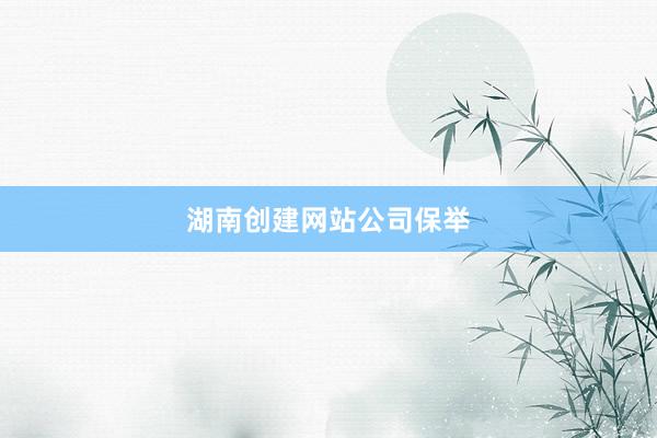 湖南创建网站公司保举